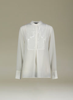 Camicia plastron paillettes - SHADE Italy