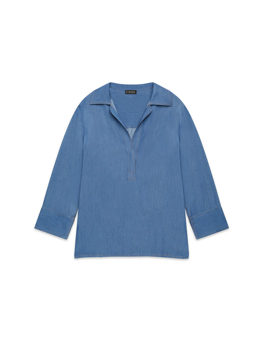 Blusa chambray con trapunti - SHADE Italy